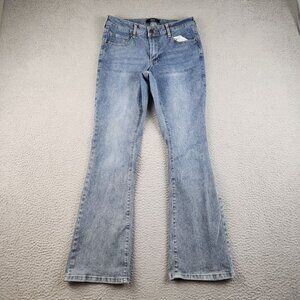 Y2K Flared Leg Low Rise Jeans Women's/Jr's 9 Blue Denim Cotton Blend Stretch